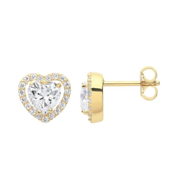 Heart stud earrings