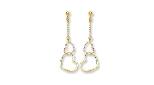 Heart drop earrings