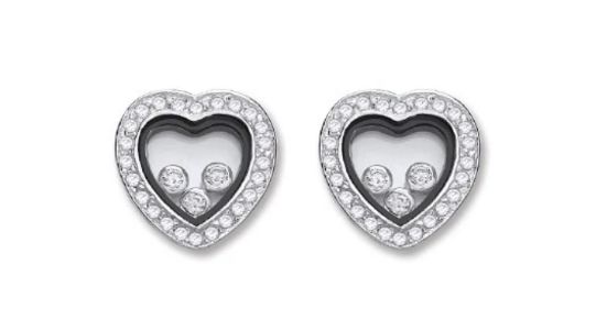 Heart stud earrings