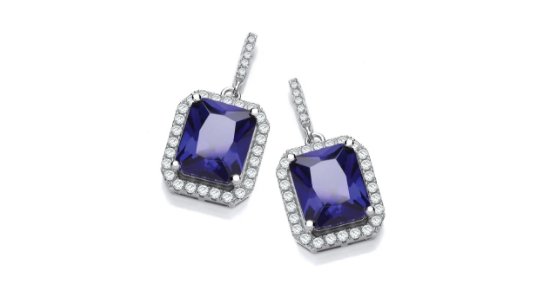 Pavé drop earrings