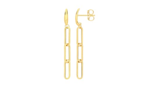 Yellow gold drop earrings