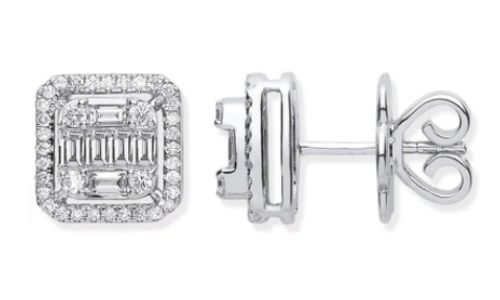 Diamond stud earrings