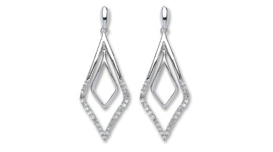 Diamond drop earrings