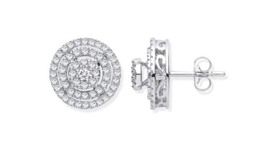 Diamond stud earrings