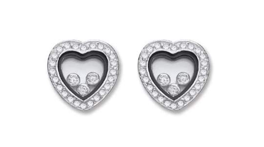 Heart stud earrings