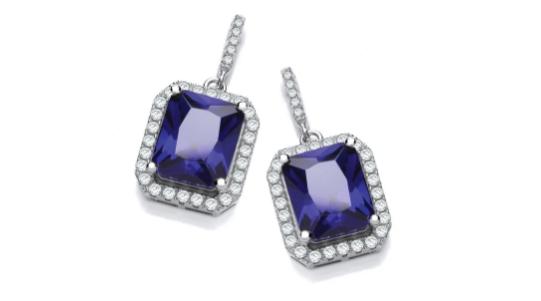 Pavé drop earrings