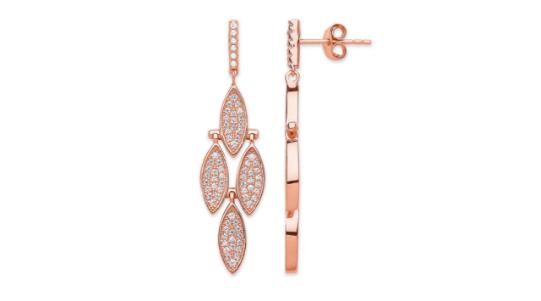 Rose gold drop earrings