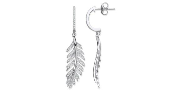 White gold drop earrings