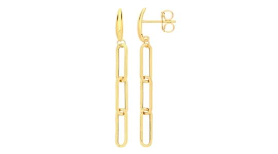 Yellow gold drop earrings