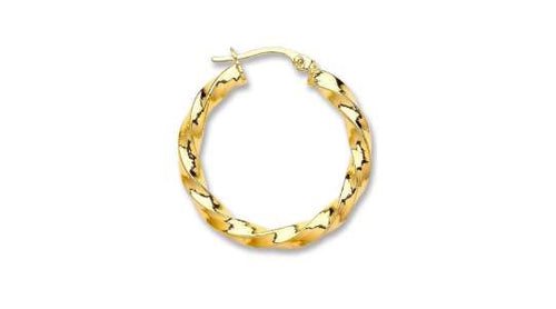 Twist hoop earrings