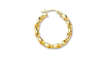 Twist hoop earrings