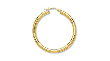 Yellow gold hoop earrings