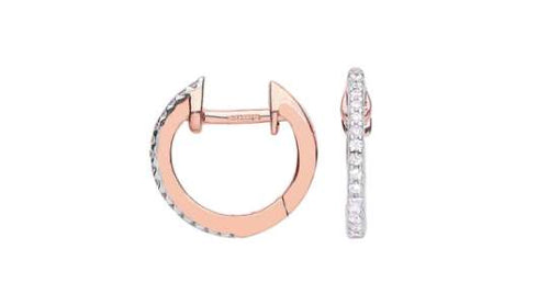 Rose gold hoop earrings