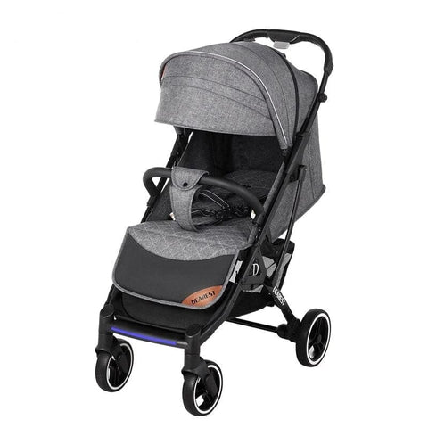 DEÄREST 819 Plus Baby Stroller - Grey - Black frame / EU - Baby Stroller