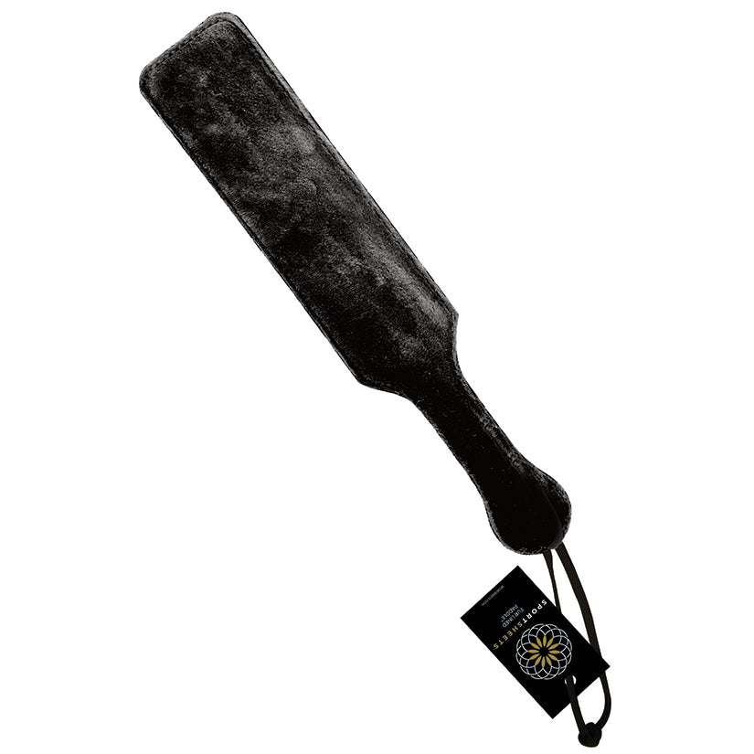 Sportsheets Fur Lined Leather Paddle-Black SS920-23