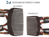 African Butterfly Hair Comb - Dalena Brown 126
