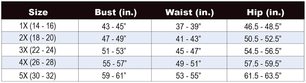 47 Size Chart