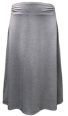 Heather Grey Casual Maxi Skirt