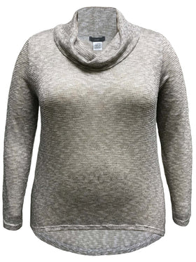 Long Sleeve Cowl-Neck Gold Sweater
