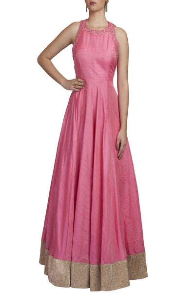 Bubble Pink Embroidered Gown