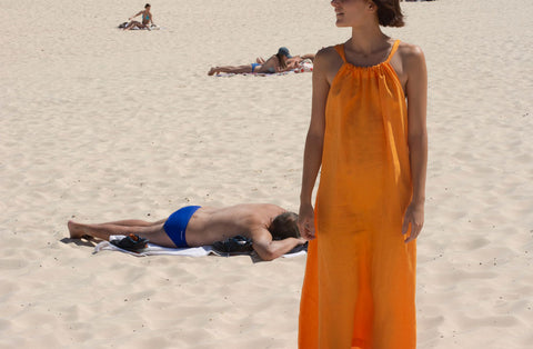 Linen-Dress-Orange-Sustainable