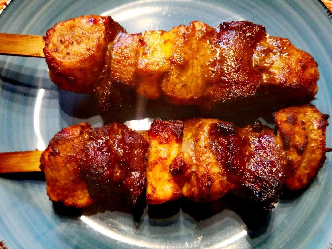 NUTRI-FRYER Heissluftfritteuse_Gemischte_Spie_chen_mit_Leber_und_Schweinefilet