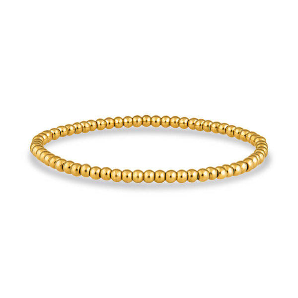 Custom Letter Gold Beaded Bracelet– Christina Greene LLC