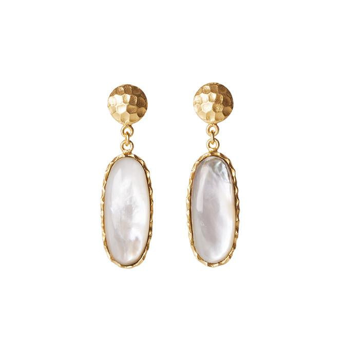 Mini Drop Earrings - Pearl– Christina Greene LLC