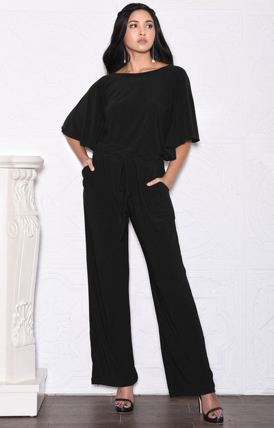 plus size black dressy jumpsuit