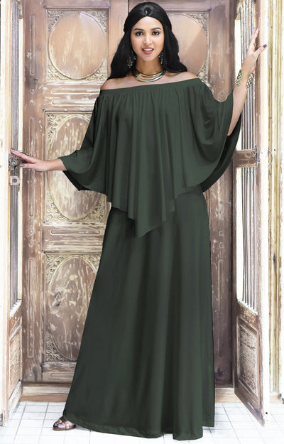 green maxi occasion dress