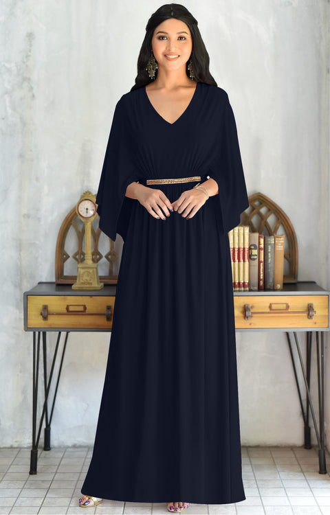 black kaftan maxi dress