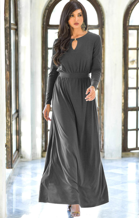 long sleeve winter maxi dress