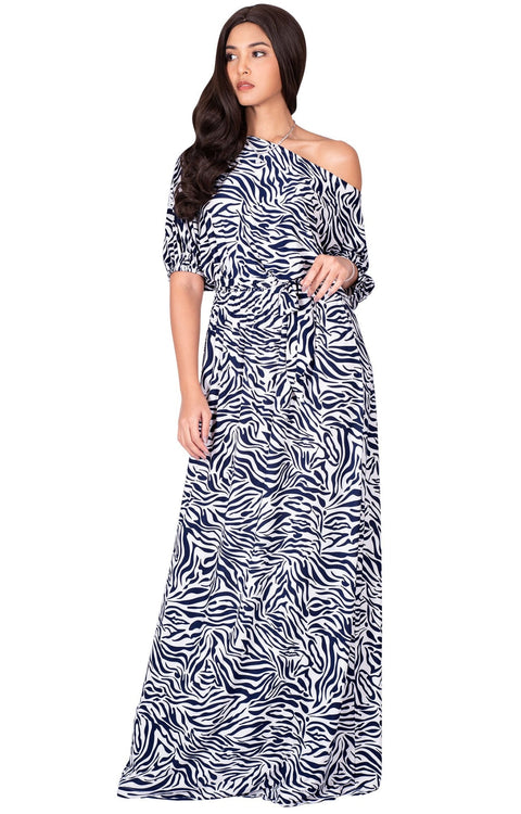 animal print maxi dress with sleeves