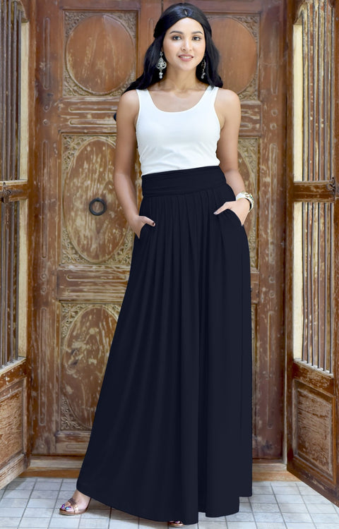 long formal skirt with pockets