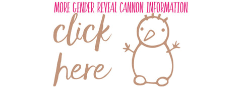 Gender reveal confetti cannon
