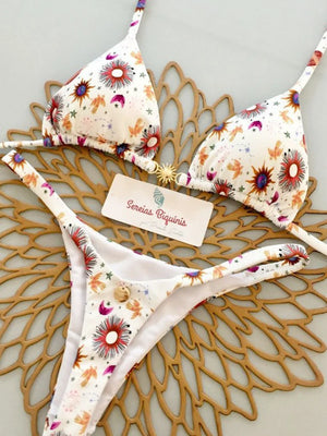 2025 Women's Bikini Swimsuit Women's Split Solid Color Lace-up Sexy Swimsuit 2-piece Set Micro Swimwear - boholooks