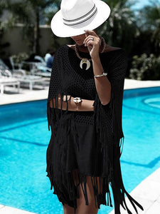 Loose Hollow Knit Summer Beach Cover-ups