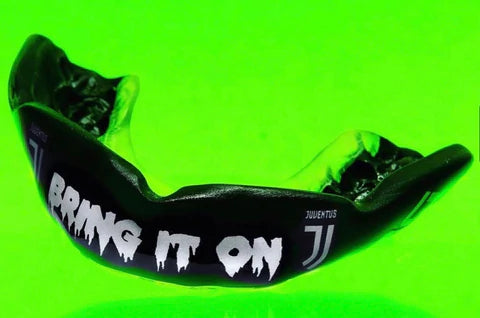 BLACK MOUTHGUARD WITH BRING IT ON ACROSS THE FRONT