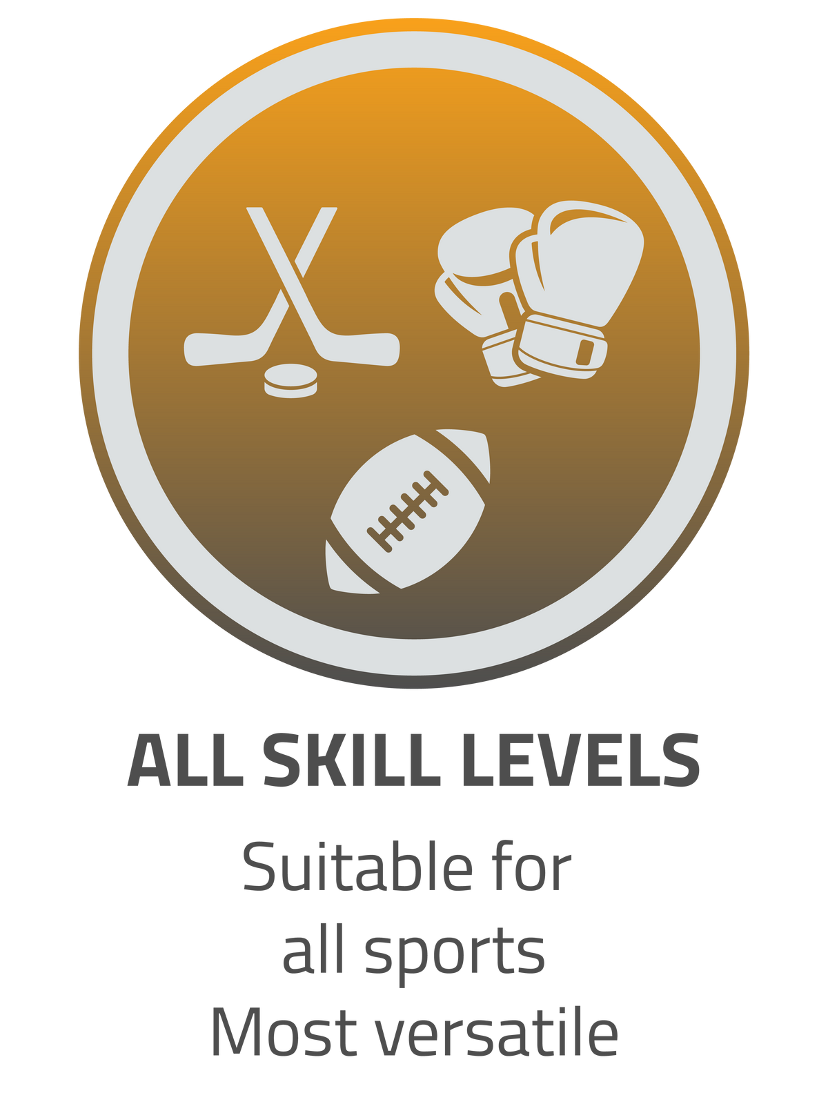 All skill levels suitable for all sports most versatile