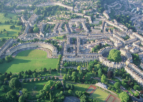 View of Bath from above, one of the best places in Britain