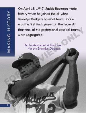 Jackie Robinson: Breaking the Color Line in - Crabtree Publishing