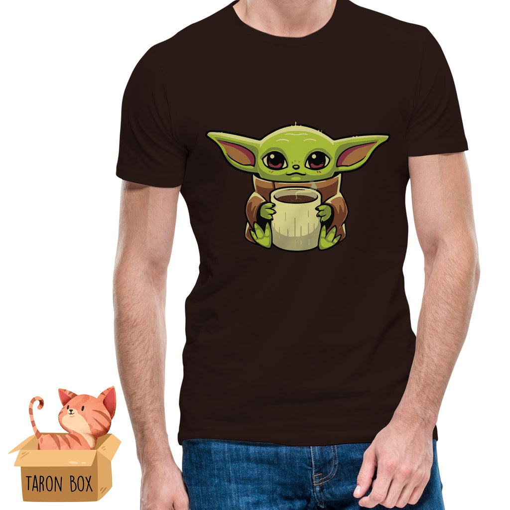 unisex Baby Yoda bebiendo café | Camisetas The Child Camisetas The Mandalorian