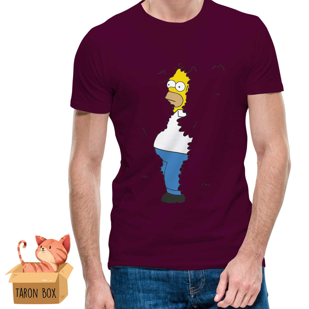 pronóstico Solenoide También Camiseta unisex Homer Simpson arbusto | Camisetas Homero Simpson | Camisetas  graciosas