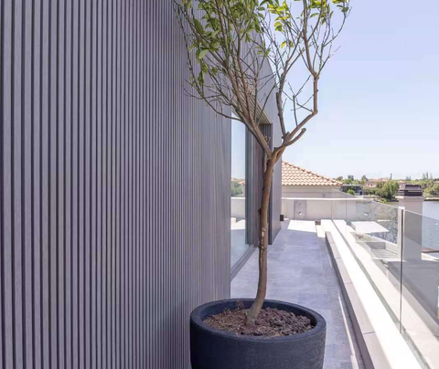 Gray Slat Exterior Wall Panels for Outdoors