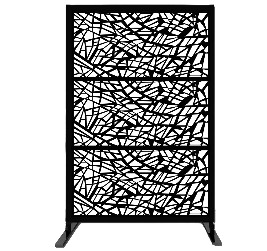 Wideline Laser Cut Metal Privacy Stand Single Panel