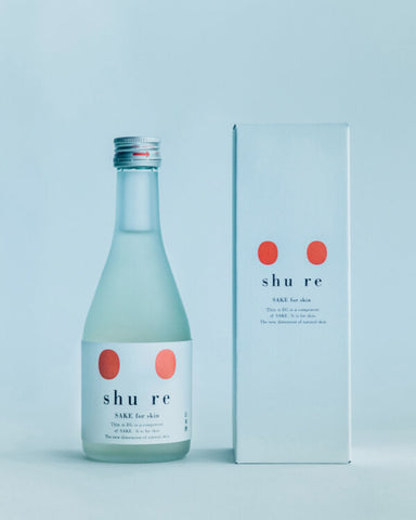 Sake and skincare products from a new brand called “shu-re”, based in Ishikawa Prefecture.