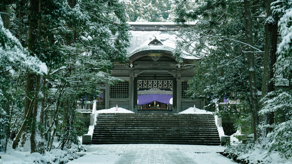 Niigata snowy temple