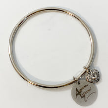 Load image into Gallery viewer, Authentic Existence® Signature Stainless Steel Bangle Bracelet with Small Filigree Heart