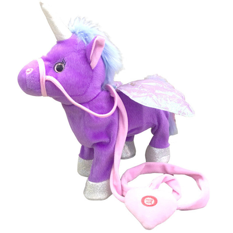 walking unicorn toy with leash