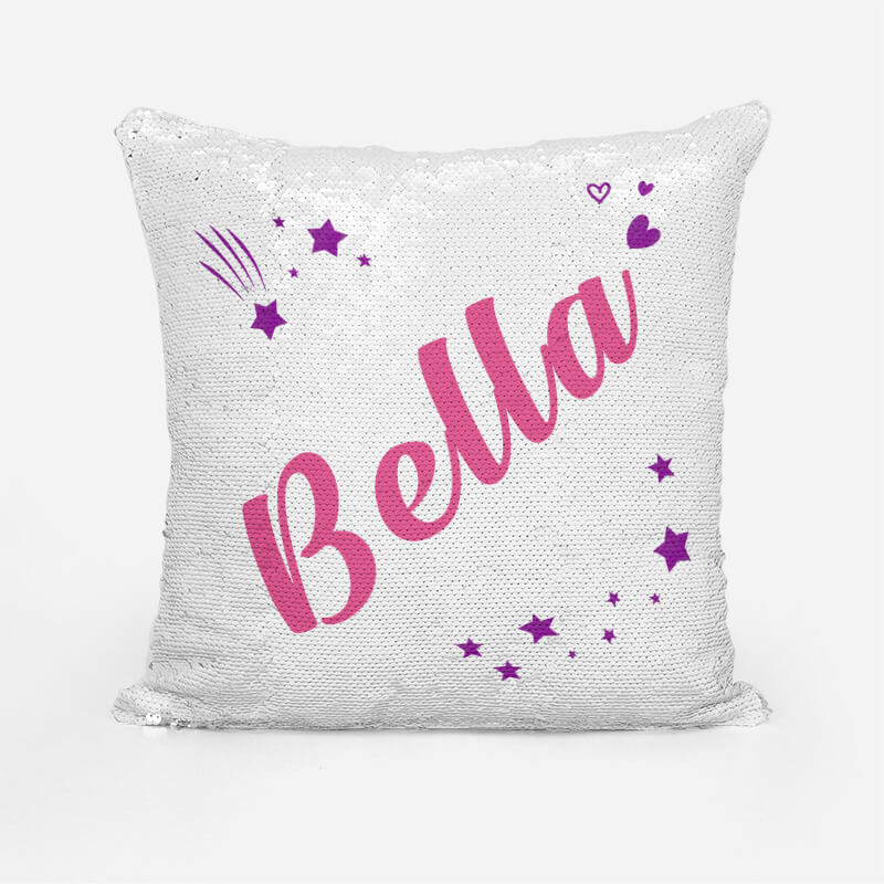 personalized photo sequin pillow